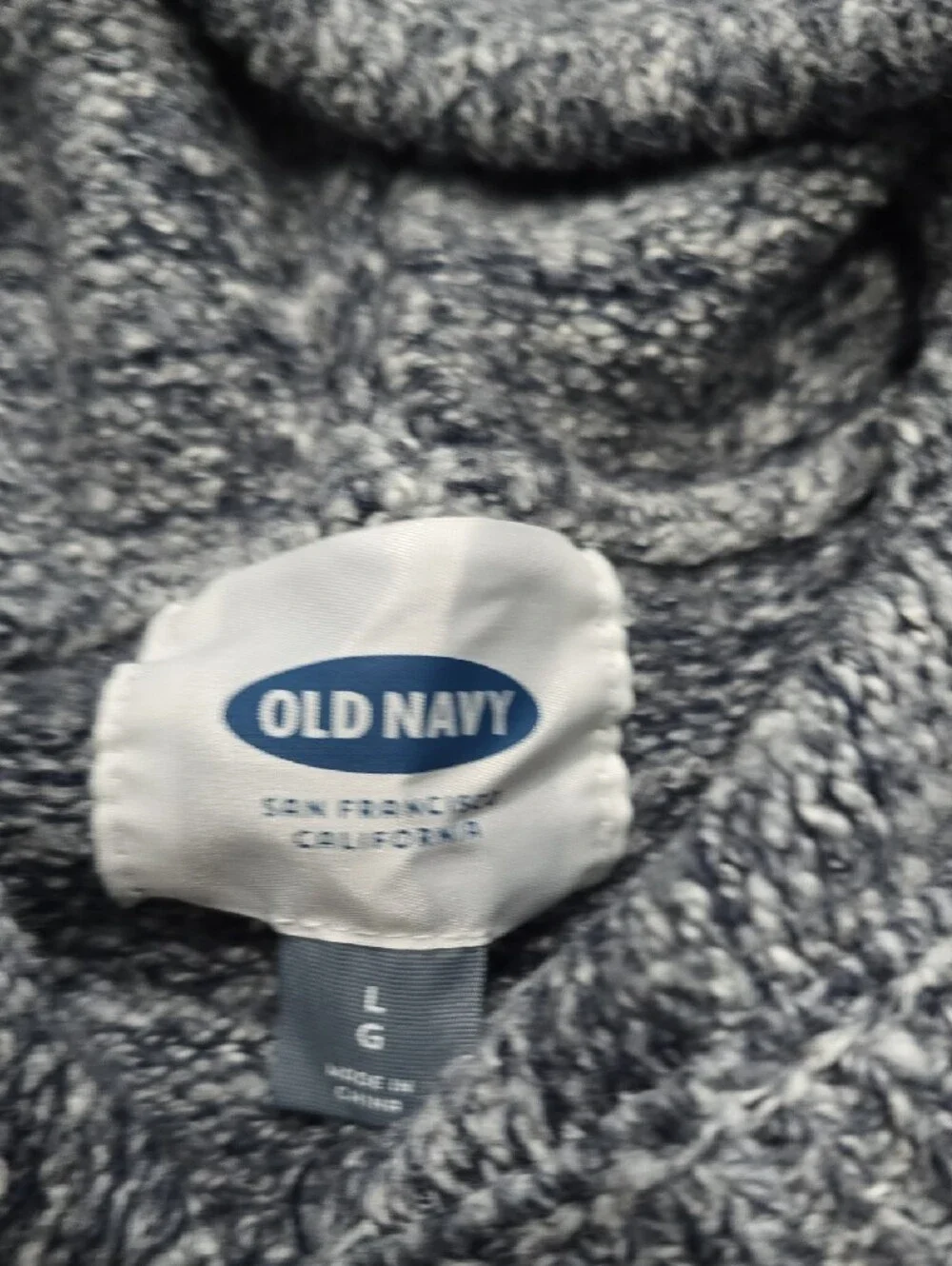 Old Navy Gray Marled Hooded Sweater